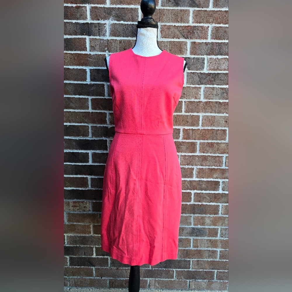 Trina Turk Pink Sleeveless Sheath Dress Midi Length Size M